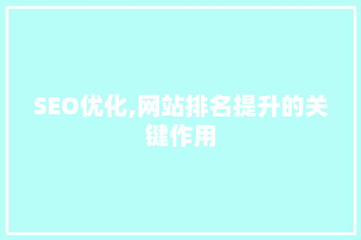 SEO优化,网站排名提升的关键作用