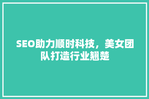 SEO助力顺时科技，美女团队打造行业翘楚