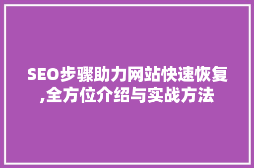 SEO步骤助力网站快速恢复,全方位介绍与实战方法