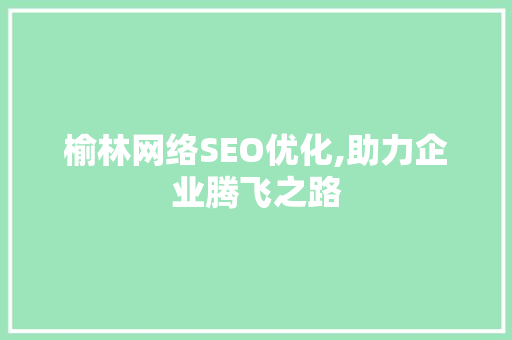 榆林网络SEO优化,助力企业腾飞之路