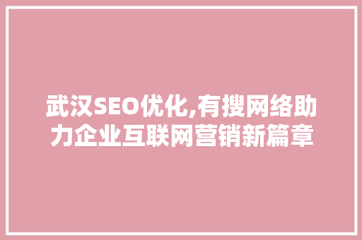 武汉SEO优化,有搜网络助力企业互联网营销新篇章