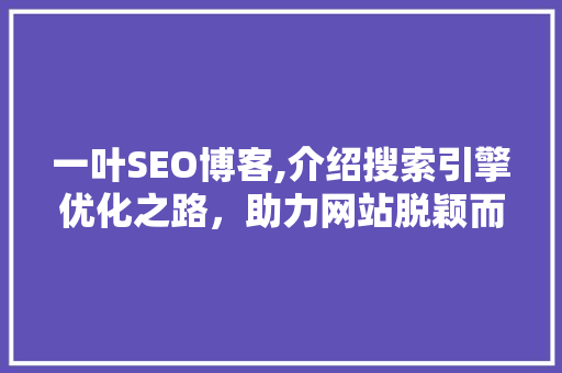 一叶SEO博客,介绍搜索引擎优化之路，助力网站脱颖而出