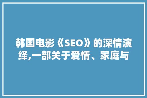 韩国电影《SEO》的深情演绎,一部关于爱情、家庭与自我救赎的史诗  第1张
