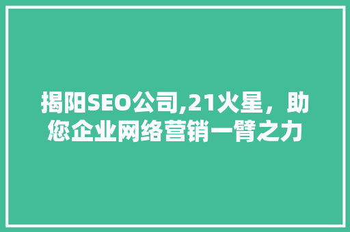 揭阳SEO公司,21火星，助您企业网络营销一臂之力