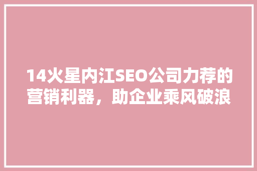14火星内江SEO公司力荐的营销利器，助企业乘风破浪
