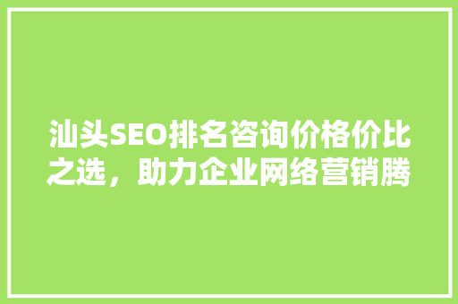 汕头SEO排名咨询价格价比之选，助力企业网络营销腾飞