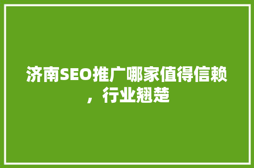 济南SEO推广哪家值得信赖，行业翘楚  第1张