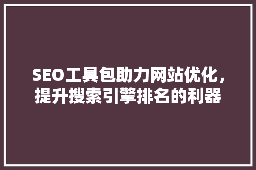 SEO工具包助力网站优化，提升搜索引擎排名的利器