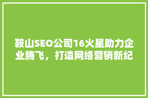 鞍山SEO公司16火星助力企业腾飞，打造网络营销新纪元