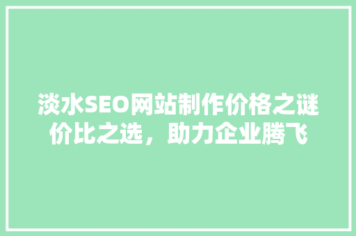 淡水SEO网站制作价格之谜价比之选，助力企业腾飞