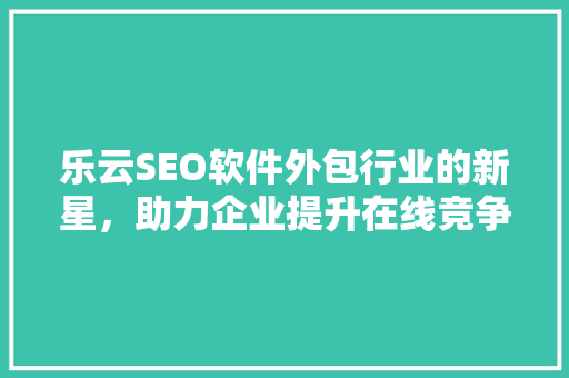 乐云SEO软件外包行业的新星，助力企业提升在线竞争力