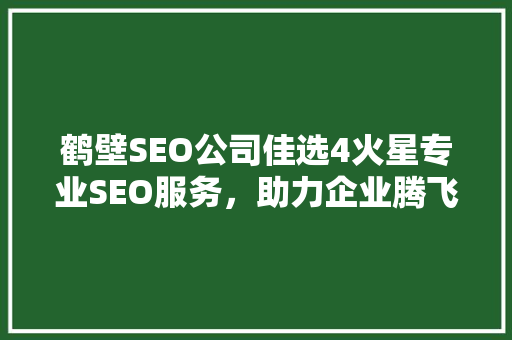 鹤壁SEO公司佳选4火星专业SEO服务，助力企业腾飞