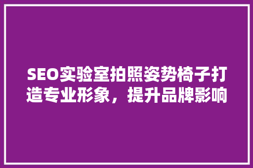 SEO实验室拍照姿势椅子打造专业形象，提升品牌影响力