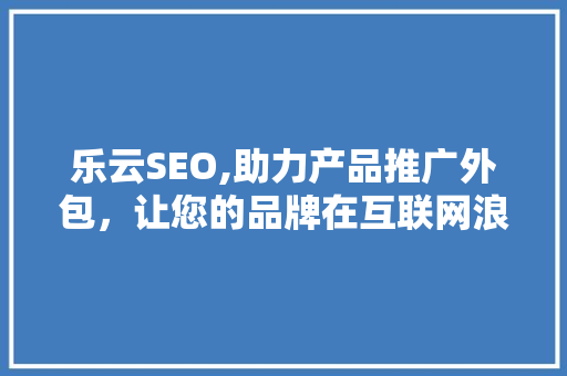 乐云SEO,助力产品推广外包，让您的品牌在互联网浪潮中乘风破浪