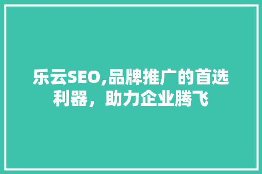 乐云SEO,品牌推广的首选利器，助力企业腾飞
