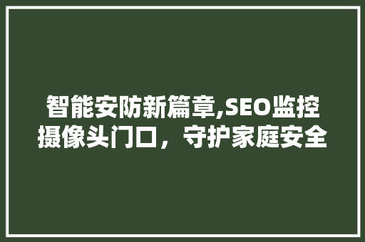 智能安防新篇章,SEO监控摄像头门口，守护家庭安全新选择