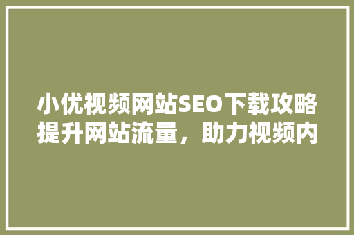 小优视频网站SEO下载攻略提升网站流量，助力视频内容传播