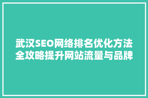 武汉SEO网络排名优化方法全攻略提升网站流量与品牌影响力