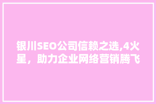 银川SEO公司信赖之选,4火星，助力企业网络营销腾飞