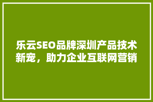 乐云SEO品牌深圳产品技术新宠，助力企业互联网营销腾飞