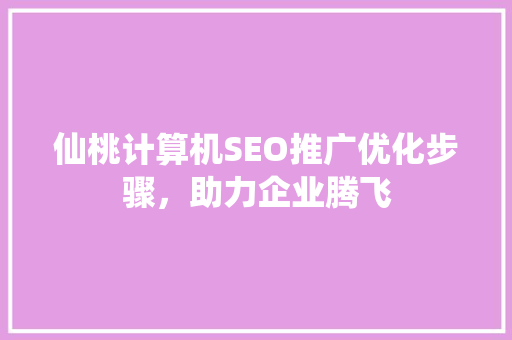 仙桃计算机SEO推广优化步骤，助力企业腾飞