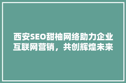 西安SEO甜柚网络助力企业互联网营销，共创辉煌未来