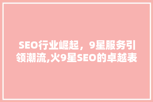 SEO行业崛起，9星服务引领潮流,火9星SEO的卓越表现