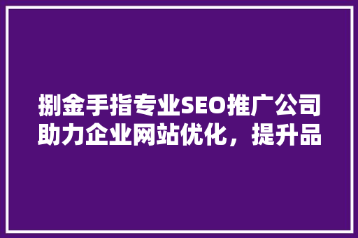 捌金手指专业SEO推广公司助力企业网站优化，提升品牌影响力  第1张