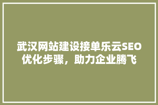 武汉网站建设接单乐云SEO优化步骤，助力企业腾飞