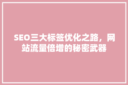 SEO三大标签优化之路，网站流量倍增的秘密武器