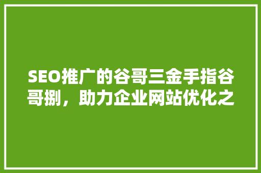 SEO推广的谷哥三金手指谷哥捌，助力企业网站优化之路  第1张