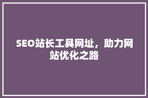 SEO站长工具网址，助力网站优化之路