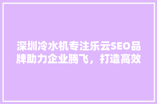 深圳冷水机专注乐云SEO品牌助力企业腾飞，打造高效搜索引擎优化解决方法