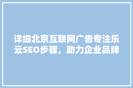 详细北京互联网广告专注乐云SEO步骤，助力企业品牌腾飞