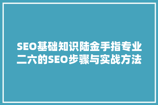 SEO基础知识陆金手指专业二六的SEO步骤与实战方法