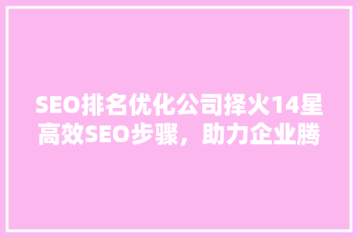 SEO排名优化公司择火14星高效SEO步骤，助力企业腾飞