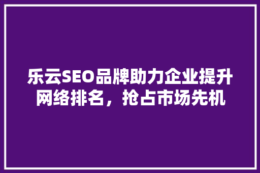 乐云SEO品牌助力企业提升网络排名，抢占市场先机