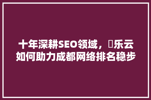 十年深耕SEO领域，乚乐云如何助力成都网络排名稳步提升
