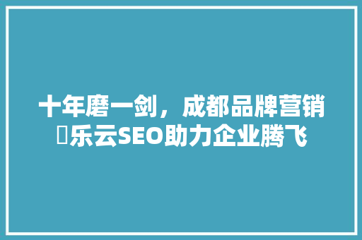 十年磨一剑，成都品牌营销乛乐云SEO助力企业腾飞