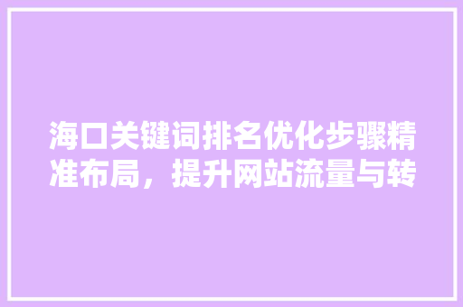 海口关键词排名优化步骤精准布局，提升网站流量与转化率
