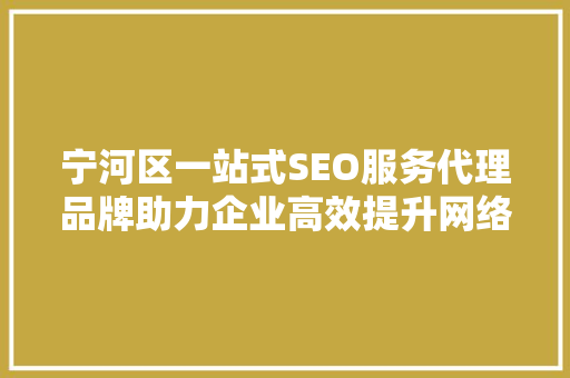 宁河区一站式SEO服务代理品牌助力企业高效提升网络竞争力