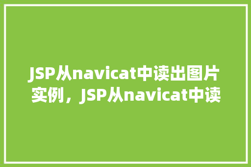 JSP从navicat中读出图片实例，JSP从navicat中读出图片实例  第1张